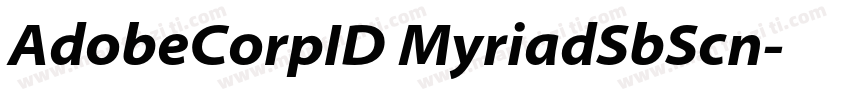 AdobeCorpID MyriadSbScn字体转换